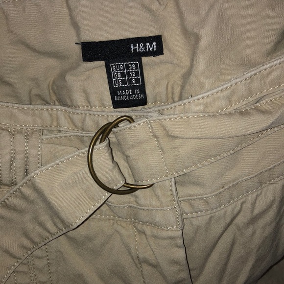 H&M khaki pants size 8 100% Cotton Like New - Picture 1 of 1
